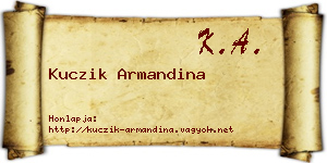 Kuczik Armandina névjegykártya